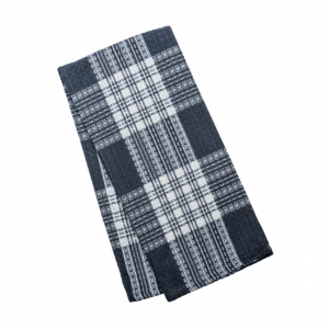 Stone Gray Plaid Tea Towel