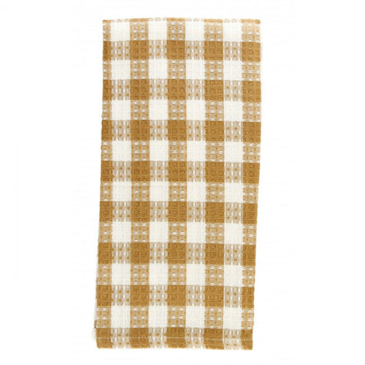 Toro Beige Check Pattern Tea Towel