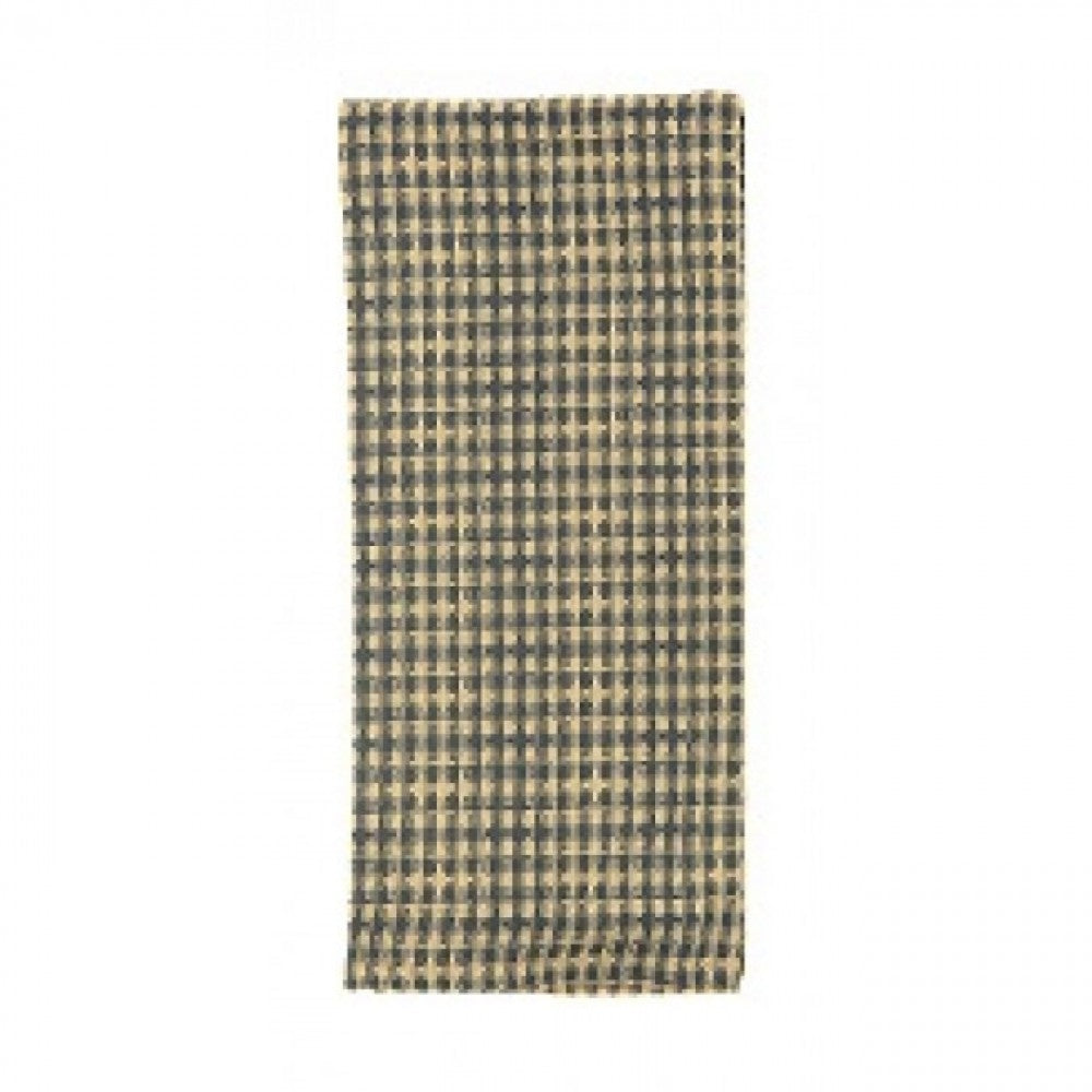 Honey Comb Weave Berryvine Navy Blue Check Tea Towel