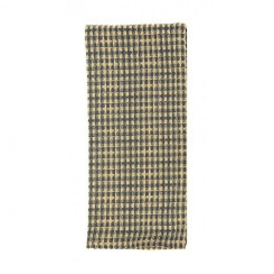 Honey Comb Weave Berryvine Navy Blue Check Tea Towel