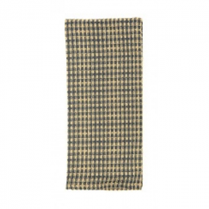 Honey Comb Weave Berryvine Navy Blue Check Tea Towel