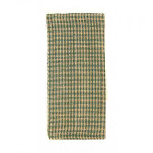 Honey Comb Weave Berryvine Green Check Tea Towel