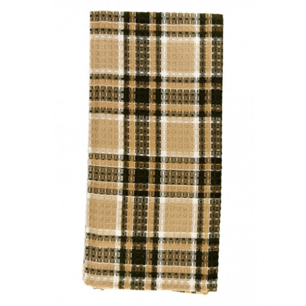 Black Haze Check Pattern Tea Towel