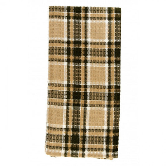 Black Haze Check Pattern Tea Towel