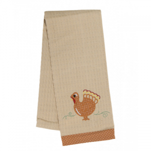 Turkey On Beige Background Tea Towel