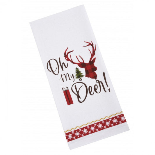 Christmas Theme Oh My Deer! Tea Towel