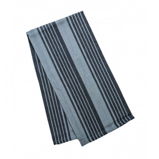 Black Stripes On Grey Tea Towel