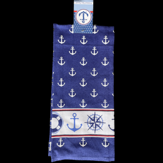 AnchorS Aweigh Printed Tea Towel