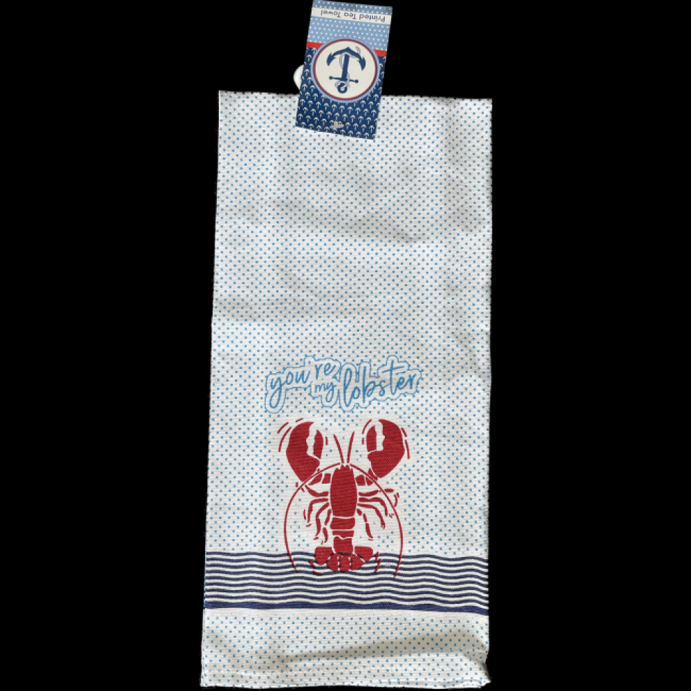 YouRe My Lobster Print Tea Towel