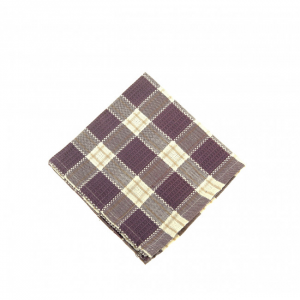 Purple Check- Honey Comb Weave Dishcloth