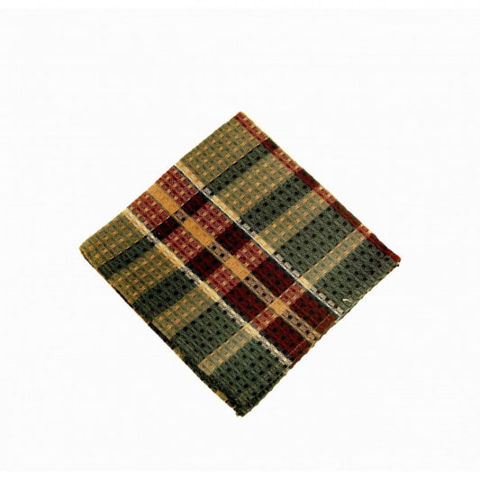 Army Checks- Honey Comb Weave Dishcloth