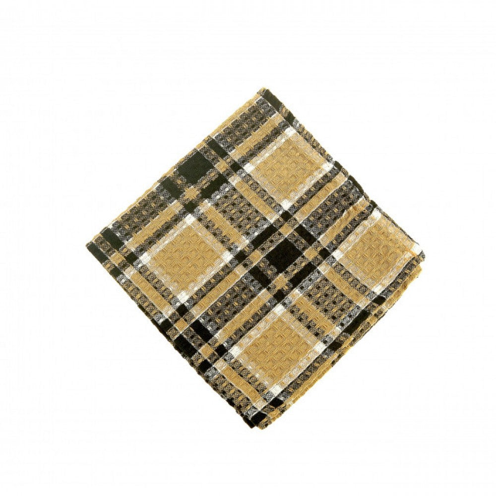 Black Haze Check - Honey Comb Weave Dishcloth