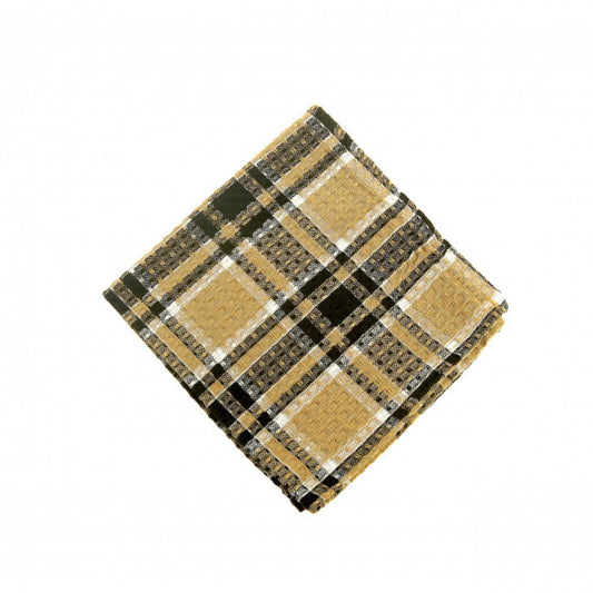 Black Haze Check - Honey Comb Weave Dishcloth