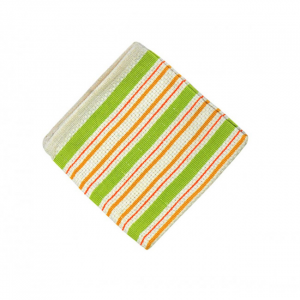 Green Stripes - - Honey Comb Weave Dishcloth