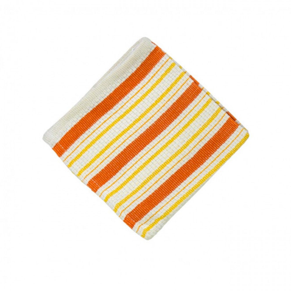 Orange Stripes - Honey Comb Weave Dishcloth