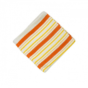 Orange Stripes - Honey Comb Weave Dishcloth