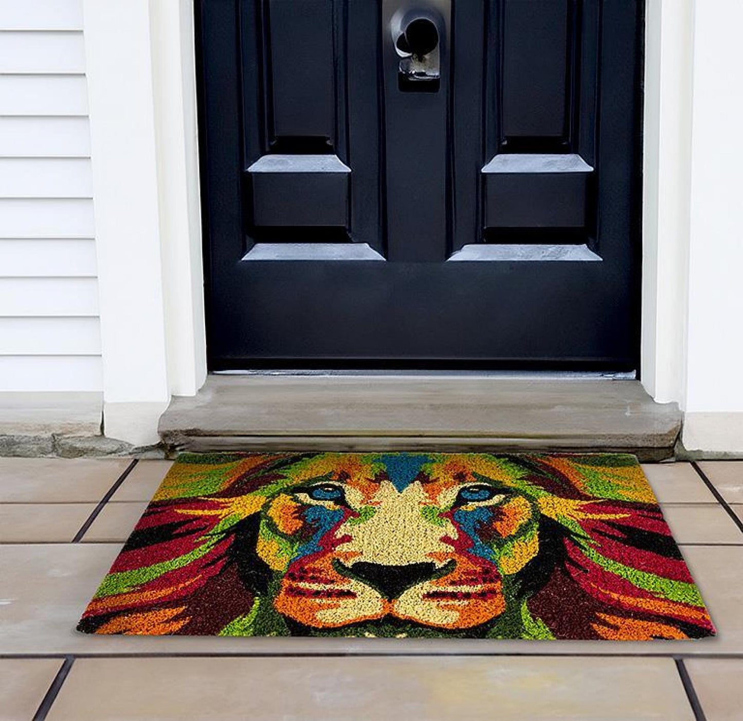 Abstract Lion Face Doormat