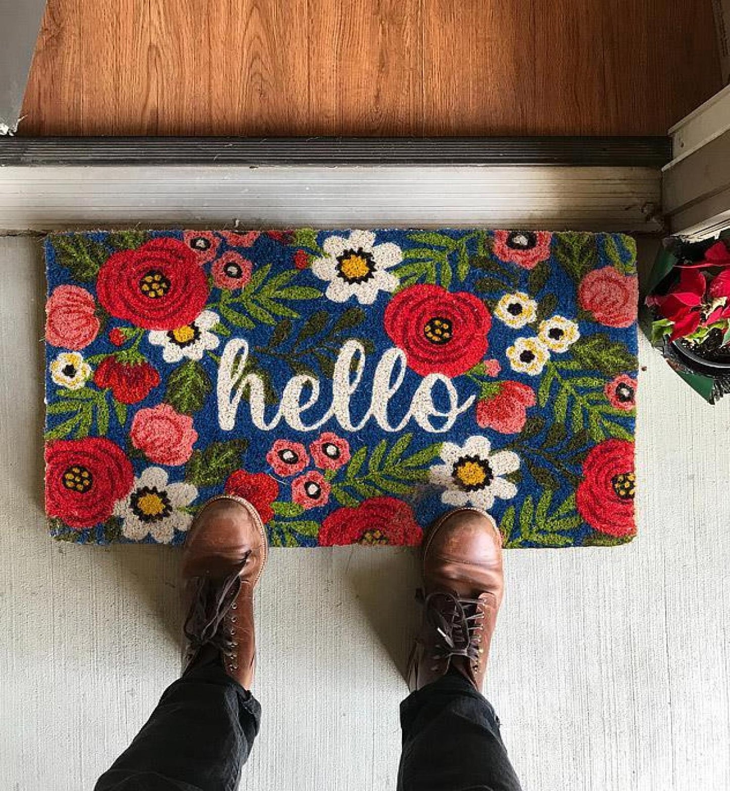 Floral Hello Doormat