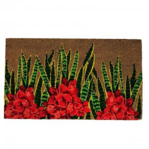 Tropical Flowers And Leaves Doormat