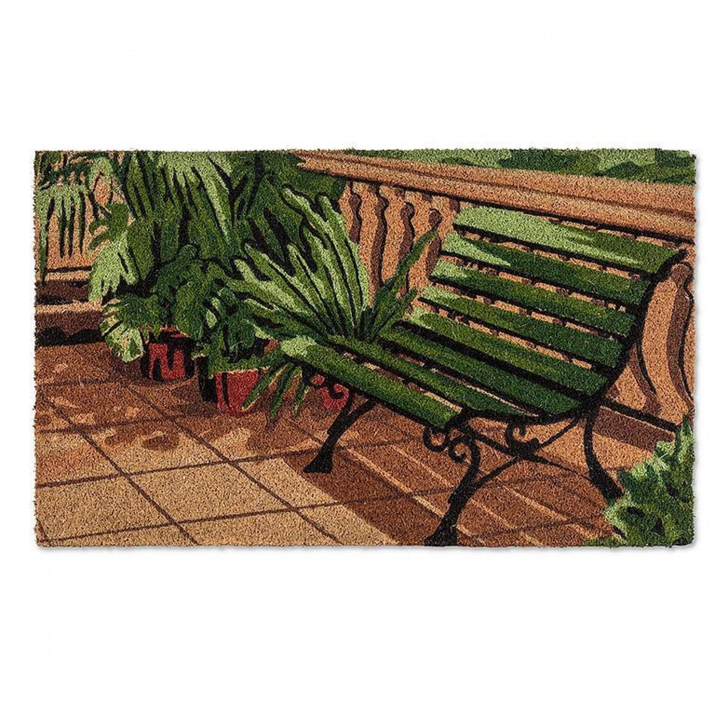 Garden Bench Scene Doormat