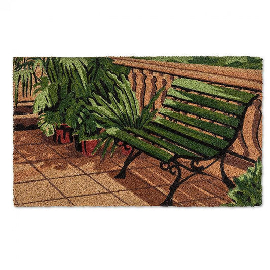 Garden Bench Scene Doormat