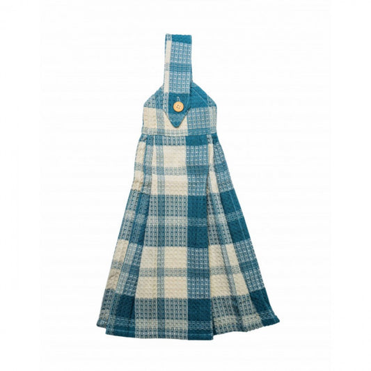 Meridian Check Pattern Hanging Tea Towel