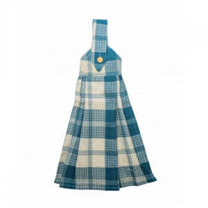 Meridian Check Pattern Hanging Tea Towel