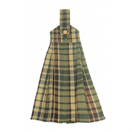 Army Check Pattern Hanging Tea Towel