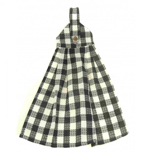 Toro Black Check Pattern Hanging Tea Towel