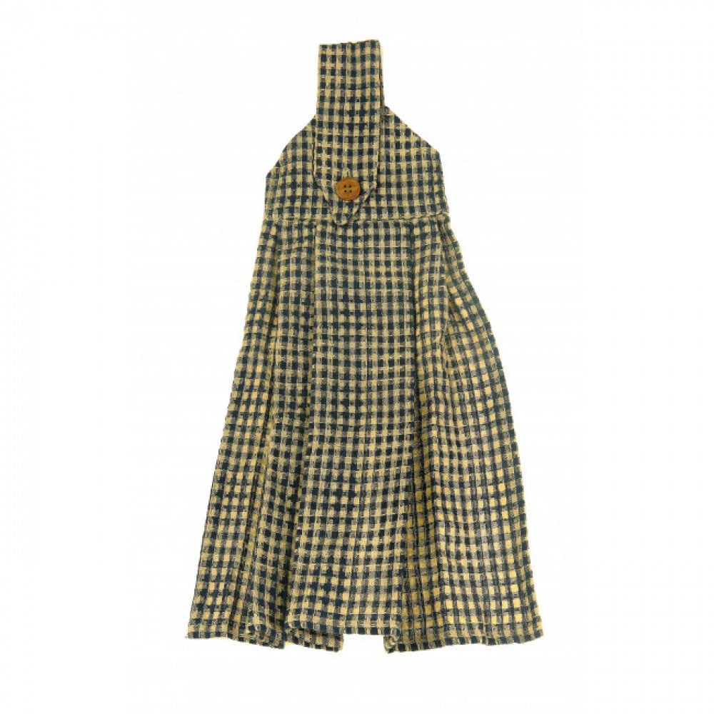 Berryvine Navy Blue Check Pattern Hanging Tea Towel