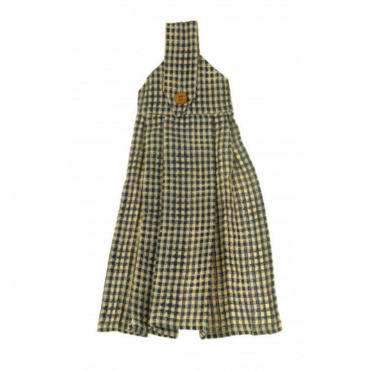 Berryvine Navy Blue Check Pattern Hanging Tea Towel