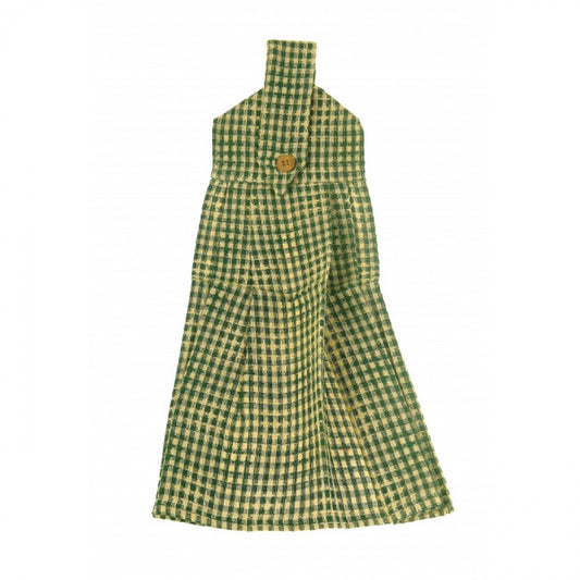 Berryvine Green Check Pattern Hanging Tea Towel