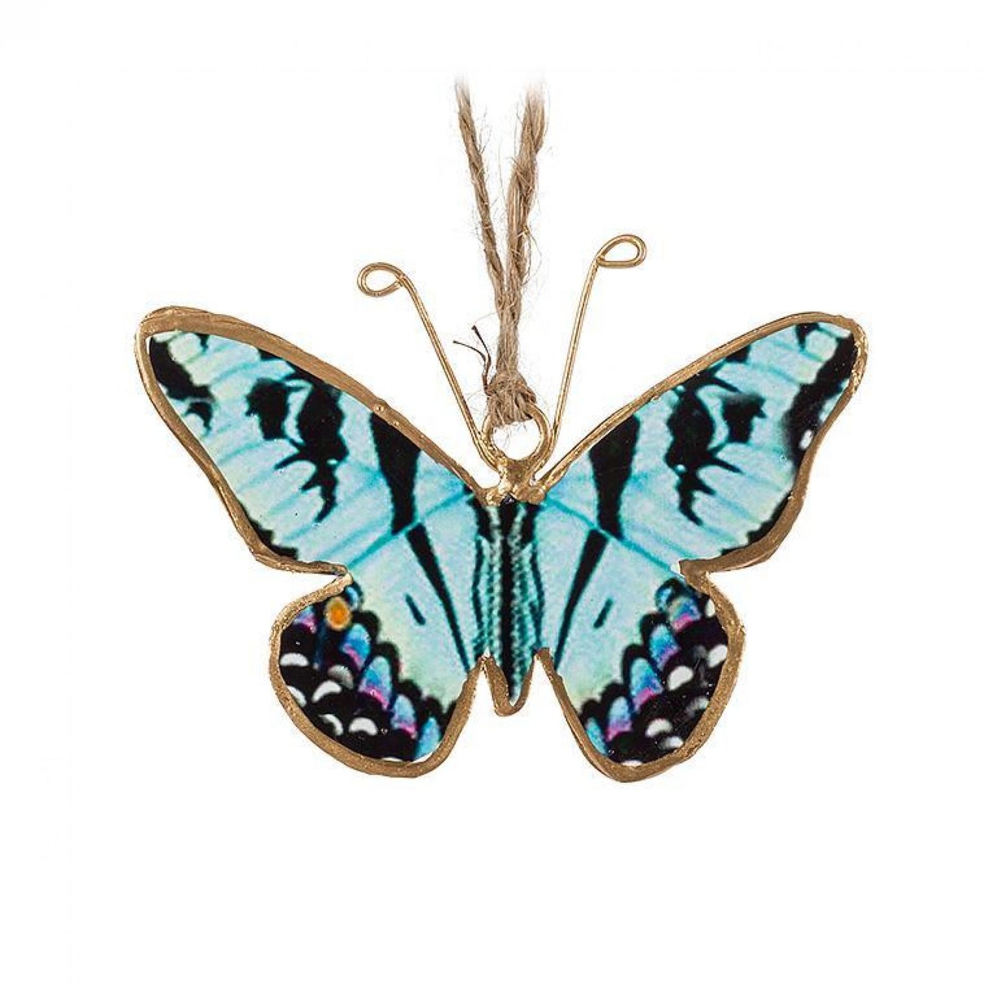 Set Of 6 Assorted Colorful Butterflies Ornaments