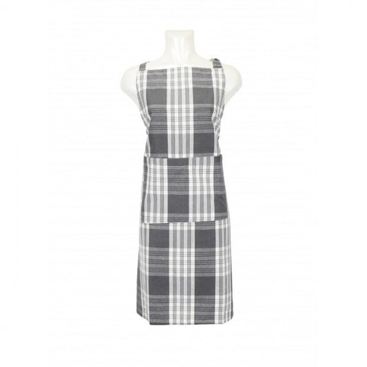 Stone Gray Plaid Apron