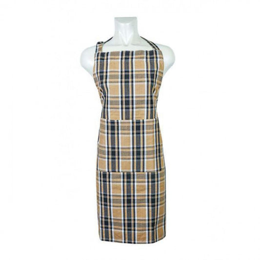 Black Haze Check Pattern Apron