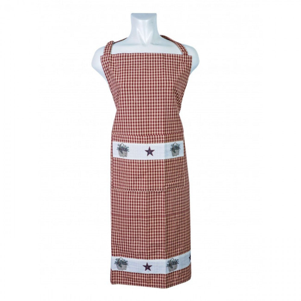 Star Basket Check Pattern Apron