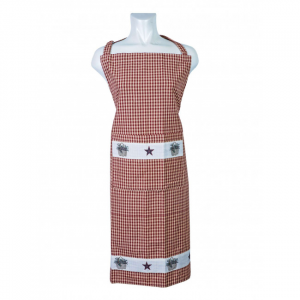 Star Basket Check Pattern Apron