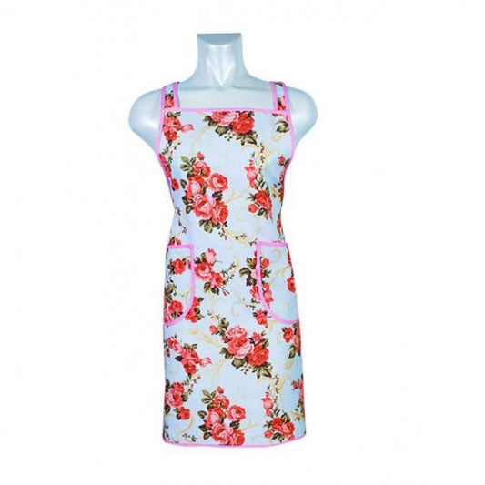 Orange Florals Print Apron