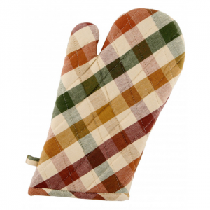 Set Of 2 Cambridge Check Pattern Oven Mitt