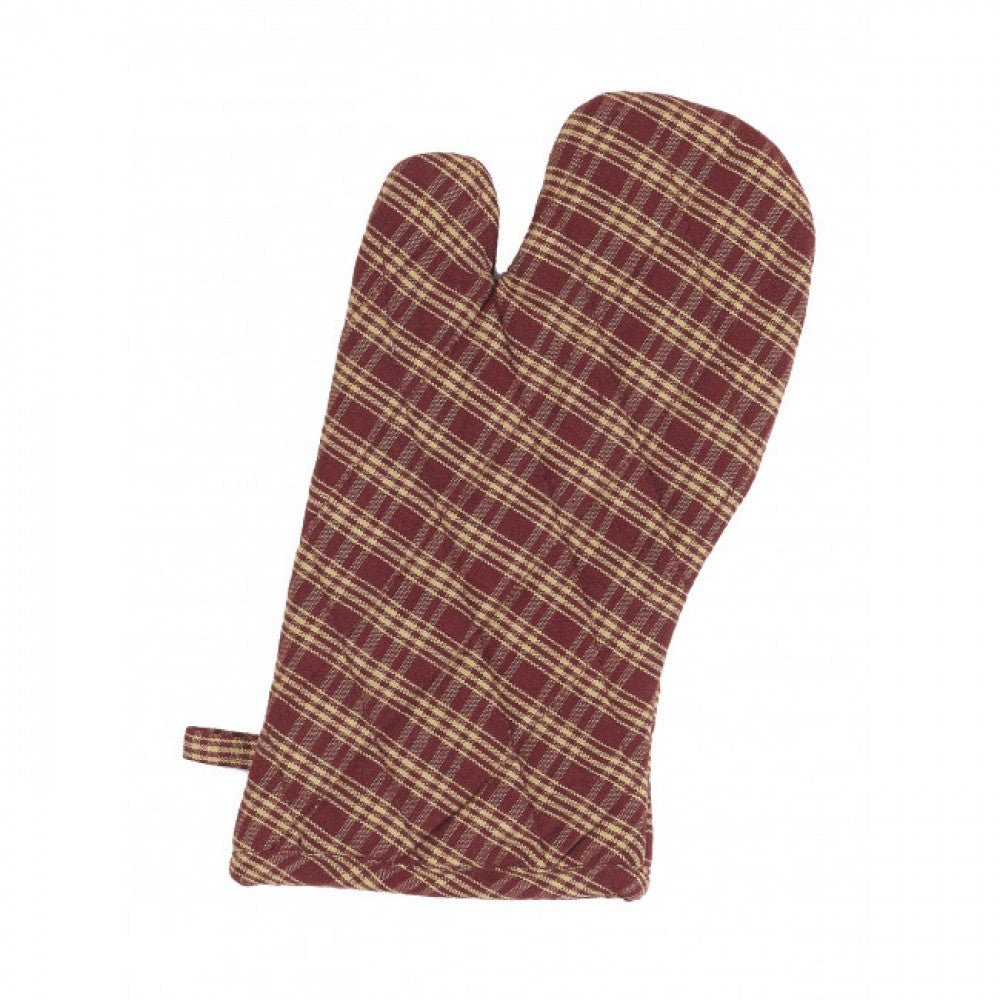 Set Of 2 Paprika Check Pattern Oven Mitts