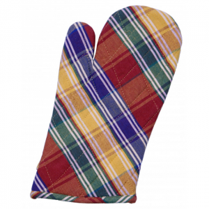 Set Of 2 Harvest Check Pattern Oven Mitts