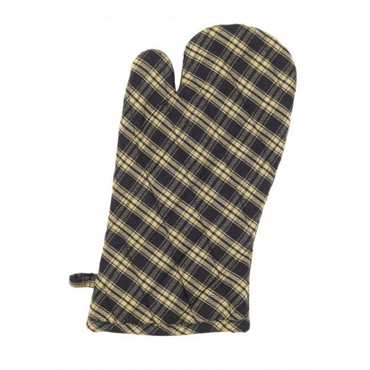 Set Of 2 Salt & Pepper Check Pattern Oven Mitts