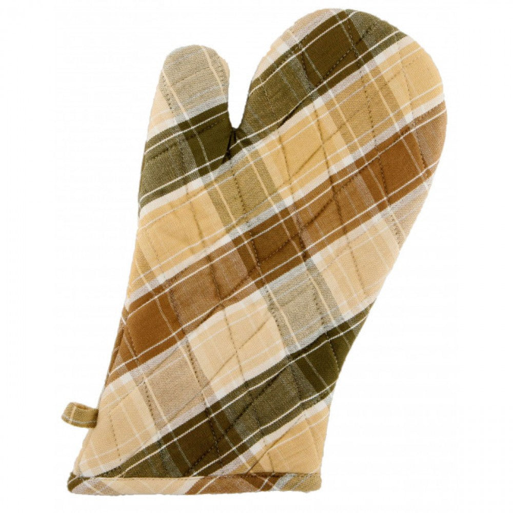 Set Of 2 Tulip Check Pattern Oven Mitts