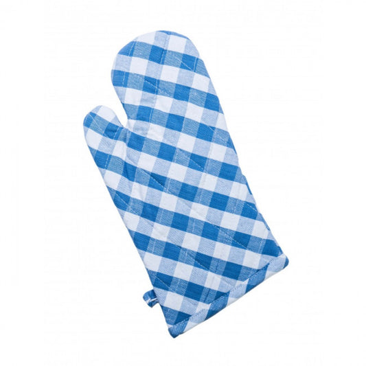 Set Of 2 Toro Blue Check Pattern Oven Mitts