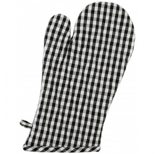 Set Of 2 Toro Black Check Pattern Oven Mitts