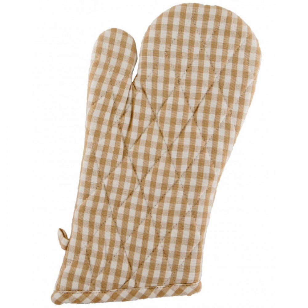 Set Of 2 Toro Beige Check Pattern Oven Mitt