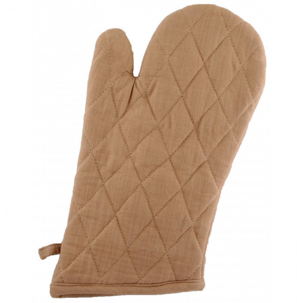 Set Of 2 Beige Oven Mitts