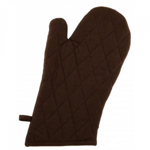 Set Of 2 Chocolate Brown Oven Mitts