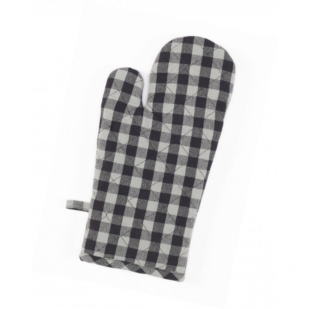 Set Of 2 Buffalo Check Gray And White Oven Mitts