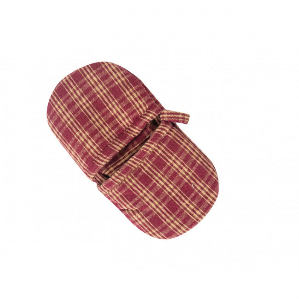 Set Of 2 Paprika Check Pattern Microwave Oven Mitts